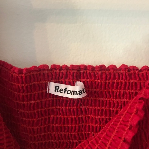 SOLD. NWOT Reformation Cherry Cerise Dress - Picture 3 of 6